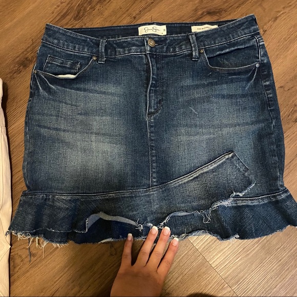 jessica simpson denim skirt